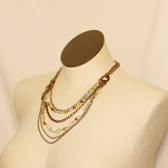 Longaberger So Rachel Multi Strand/Multi Media Layered Necklace EUC! - Picture 4 of 5